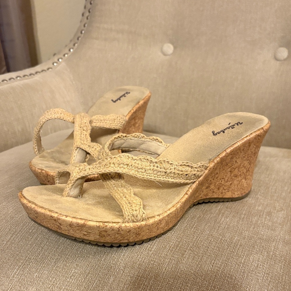 UNIONBAY Natural Woven Wedge Sandals
